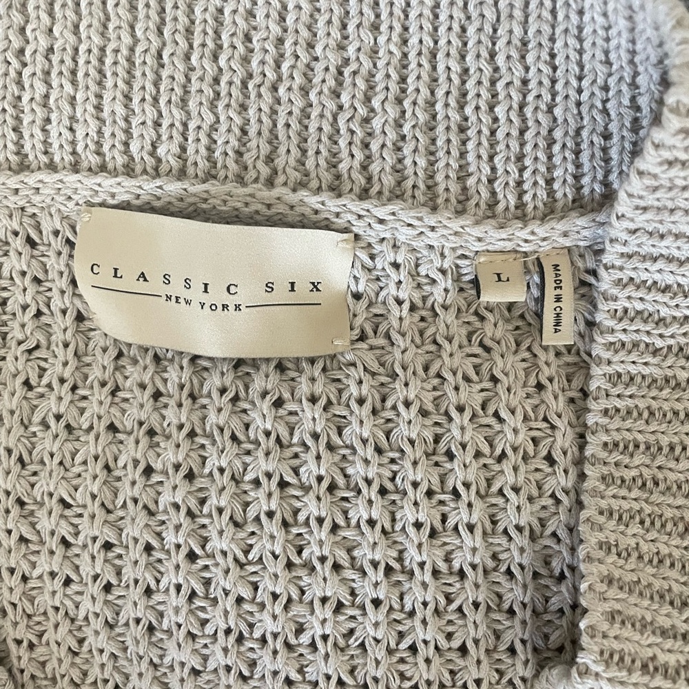 Classic Six Brigitte Linen Sweater size L